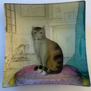 John Derian Calm Cat Glass Dish